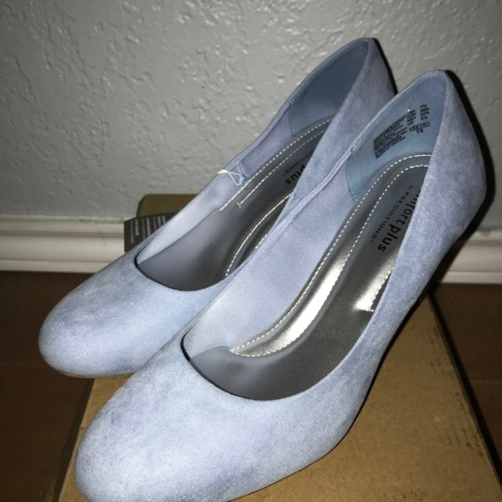 Baby Blue Suede Pumps